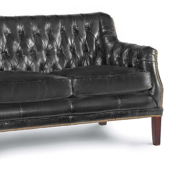 Leather Equestrian Loveseat